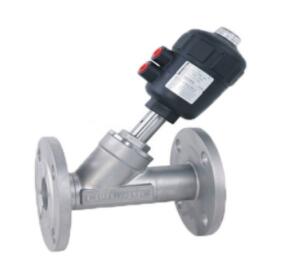 法兰气动角座阀